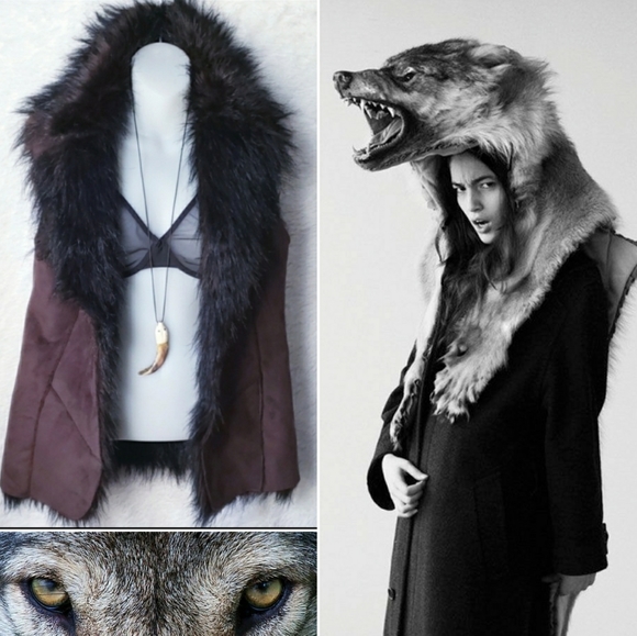 Vintage Jackets & Blazers - HP🏆 🐺Leader of the pack🐺 Vintage Faux Fur Vest